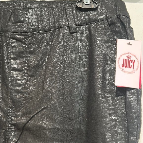 Juicy Couture Black Snake textured Leggings Slim Fit Stretch plus size 18 black - Picture 2 of 4